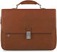 Piquadro Black Square Shoulder / Handheld Bag for 15" Laptop