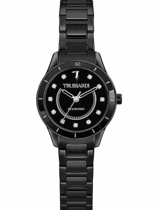 Trussardi T-sky Women's Watch with Black Metal Bracelet