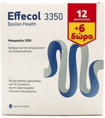 Epsilon Health Effecol 3350 12 φακελίσκοι & 6 Δώρο x 13.3gr 18 φακελίσκοι