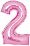 Balloon Foil Jumbo Number 2 Pink No.2 86cm