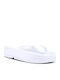 Oomega Women's Platform Flip Flops White