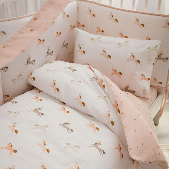 Vesta Home Βρεφική Παπλωματοθήκη Magic Λευκή 120x160εκ.