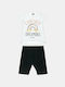 Kids Set with Leggings Summer 2pcs White