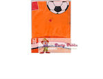 Plastic Tablecover Soccer Balls 180x140cm Orange