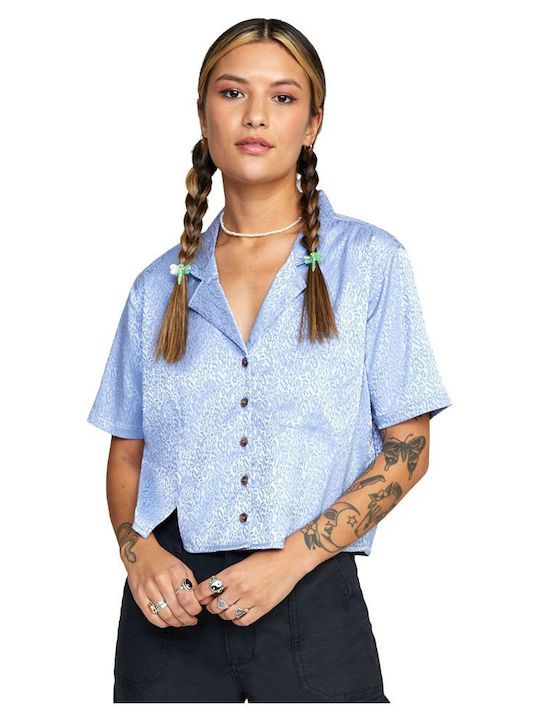 Vacay Women's Short Sleeve Shirt Light Blue