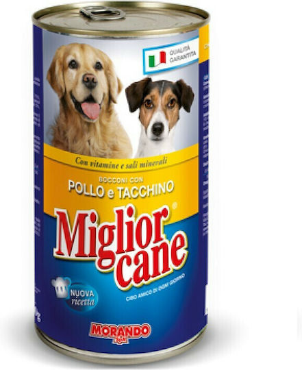Morando Miglior Cane Wet Food Dogs in Cans with Turkey and Chicken 1250gr