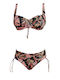Set Bikini Floral Μαύρο