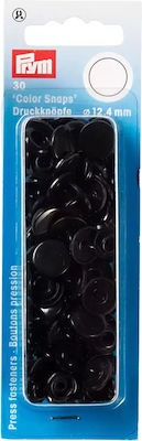 Prym Color Snaps Black Plastic Sewing Supply 30pcs 393105