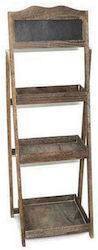 Decorative Shelf Unit Garden Wooden with 3 Shelves 24854