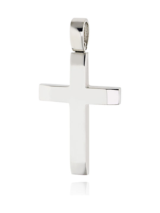 Skaras Jewels Men's White Gold Cross 14K