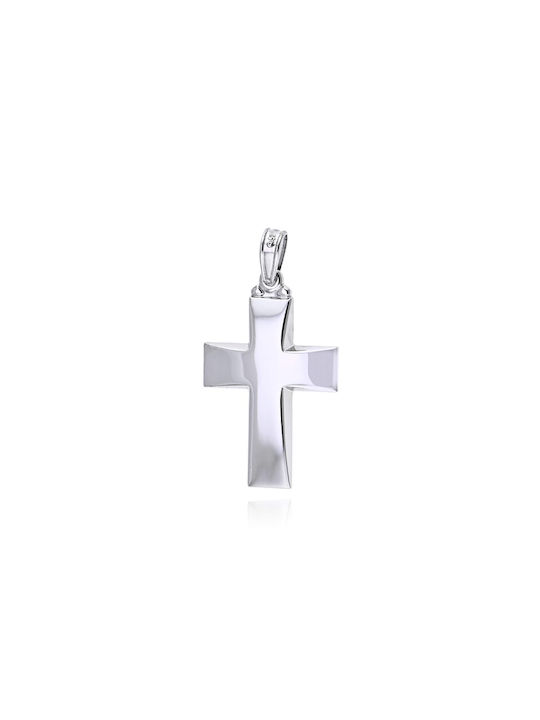 Skaras Jewels Men's White Gold Cross 14K