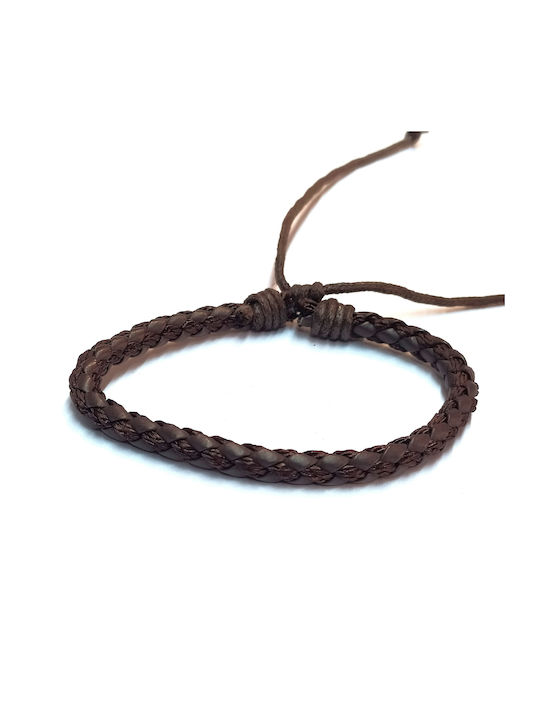 Men's leather bracelet brown