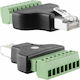 Volte-Tel Клема 8 позиции RJ45 8P8C Мъжки към подвижен проводник с винтове 8 Pin (8310423) 1бр