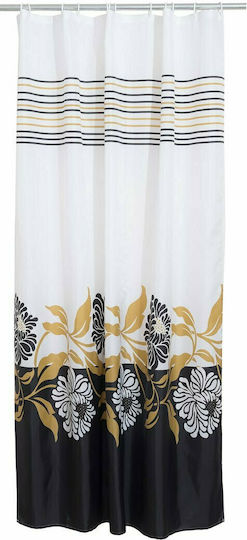 Viopros Dahlia Shower Curtain Fabric 180x200cm Colorful