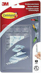 Διάφανο Plastic Hanger Kitchen Hook with Sticker Transparent 20pcs 38063