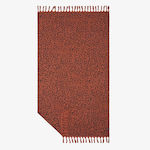 Slowtide Deville Cheetah Brown Cotton Beach Towel with Fringes 185x96cm