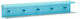 Kids Concept Star Kids Wall Hanger Multi Hook Wall Mounted Wooden Turquoise with Shelf 60x9x10cm