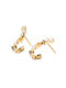 P D Paola Earrings made of Silver Gold Plated with Stones