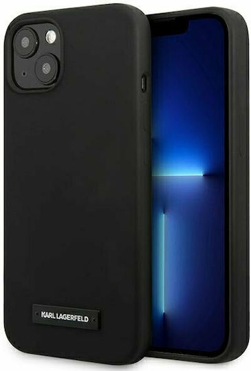 Karl Lagerfeld Plaque Back Cover Σιλικόνης Μαύρο (iPhone 13 mini)
