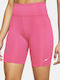 Nike Swoosh Women's Legging Shorts High Waisted Pink