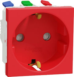 Schneider Electric Unica Power Socket Red 1pcs