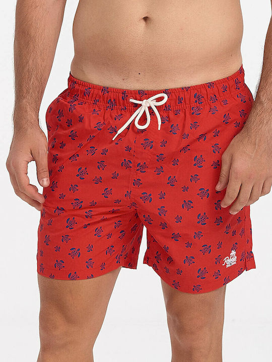 Herren Badebekleidung Shorts Rot mit Mustern
