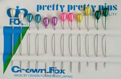 Tulip Safety Pins Pearl Pear in Various Colors 5.8cm 12pcs 1172-ΑΣΣ