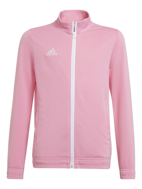 Adidas Αθλητική Παιδική Ζακέτα Φούτερ για Κορίτσι Ροζ Entrada 22