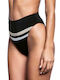 Bikini Slip Talie Înaltă Negru