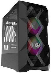 CoolerMaster TD300 MESH Gaming Mini Tower Κουτί Υπολογιστή με Πλαϊνό Παράθυρο και RGB Φωτισμό Μαύρο