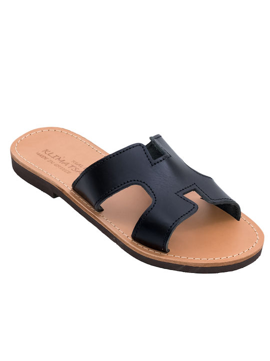 Women's sandals Climatsakis fasa with openings black 037