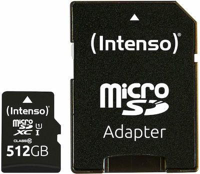 Intenso Performance microSDXC 512GB Class 10 U1 UHS-I with Adapter