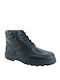 Boxer Men's Leather Military Boots Black
