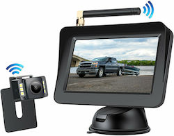 Wireless Waterproof Car Reverse Camera with Screen and Night Vision Universal A-433+010S