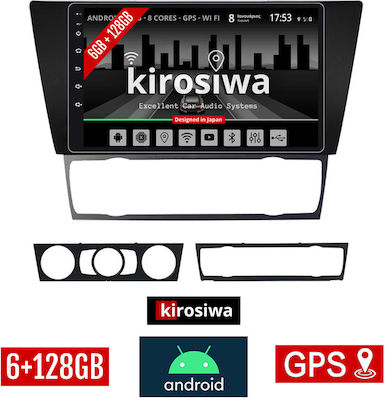 Kirosiwa Car-Audiosystem für BMW E90 / E91 / E92 / Serie 3 / Serie 3 (E90) E90 / E91 / E92 / E93 2005-2012 (Bluetooth/USB/AUX/WiFi/GPS/Apple-Carplay/Android-Auto) mit Touchscreen 9"