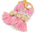 Αφήτεχνο Christening Charm Keychain Pink 50pcs