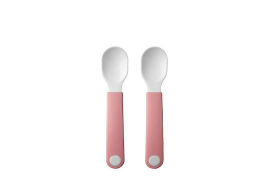 Mepal Baby Set mit Löffeln aus Kunststoff für 9+ Monate Pink 2Stück