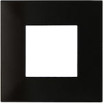 Lineme Πλαίσιο Διακόπτη 2 Θέσεων σε Μαύρο Χρώμα 50-00421-2