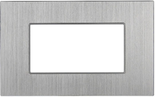 Lineme Switch Frame 4 Positions Horizontal Installation in Silver Color 50-00424-18
