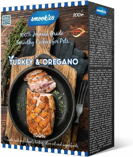 Smookies Turkey & Oregano Biscuit Dog with Turkey 200gr SM030