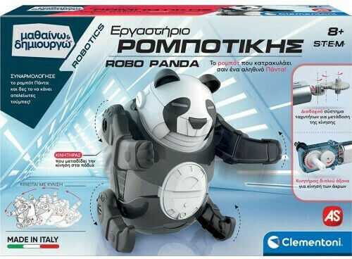 Clementoni Εργαστήριο Ρομποτικης Robo Panda STEM Εκπαιδευτικό Παιχνίδι Ρομποτικής Μαθαίνω & Δημιουργώ για 8+ Ετών
