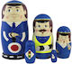 Wooden Police Boogeyman 15cm - 5 pieces