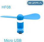 Ezra HF-08 Micro USB Ανεμιστηράκι Κινητού Μπλε