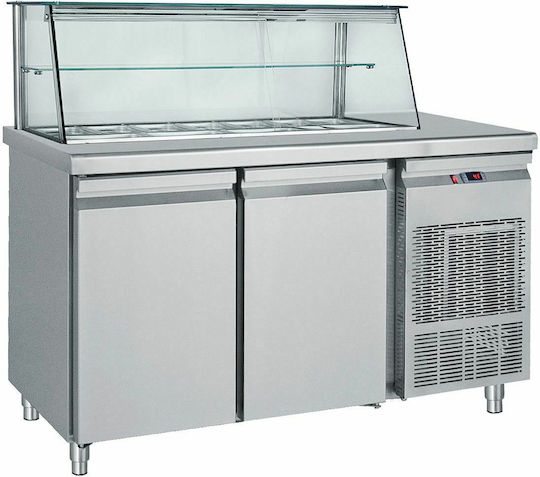 Inoxcon Maintenance Showcase Floor with 2 Levels 100x70x130cm