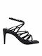 Stoff Sandalen Schwarz
