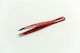 Mota Eyebrow Tweezer with Slanted Nose Glitter Red