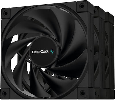 Deepcool FK120-3 IN 1 Gehäuselüfter mit Verbindung 4-Pin PWM 3Stück Schwarz