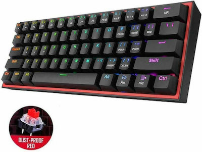 Redragon K616 RGB Fizz Pro Gaming Mechanical Keyboard Tenkeyless with Custom Red switches and RGB lighting (English US)