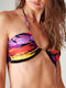 Blu4u Bikini Triunghi cu umplutură Purple/Yellow