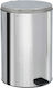 Silver Cookware Silver Inox Waste Bin with Pedal 30x30cm